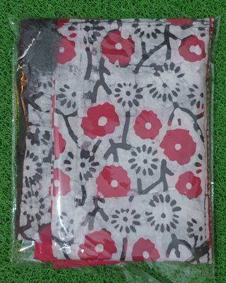 Batik Floral Print Casual Wear (Dark gray with Pink)_img_4