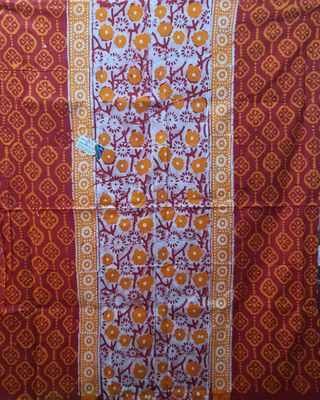 Batik Floral Print Casual Wear [Orange]_img_1