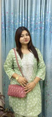 Fashionable Bag, Stylish Ston Watch & 2 Piece Fashionable Kurti Complete Set_img_1