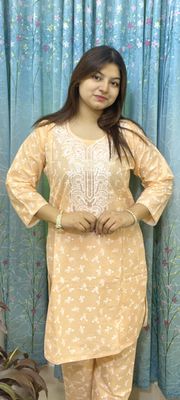 Fashionable Bag, Stylish Ston Watch & 2 Piece Fashionable Kurti Complete Set_img_7