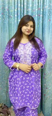 Fashionable Bag, Stylish Ston Watch & 2 Piece Fashionable Kurti Complete Set_img_9
