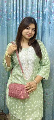 Hijabi Purse Bag, Stylish Ston Watch & 2 Piece Fashionable Kurti Premium Complete Set_img_4