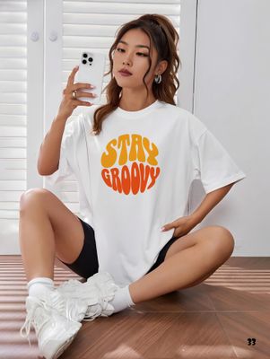 Stay Groovy Drop Shoulder T-shirt - 33_img_2