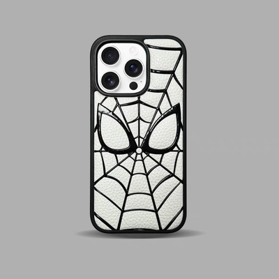 Luxury Embossing S-Spider-Man 3D Leather Phone Case_img_0