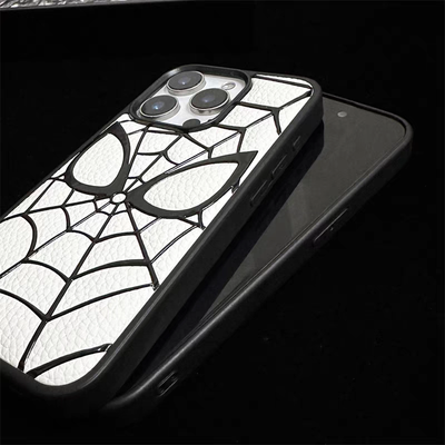Luxury Embossing S-Spider-Man 3D Leather Phone Case_img_4