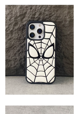 Luxury Embossing S-Spider-Man 3D Leather Phone Case_img_5