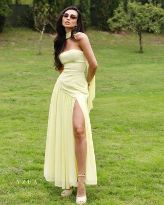 Qryxan Strapless Party Dress