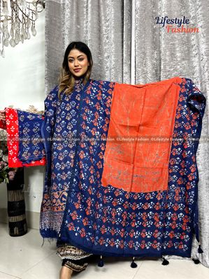 প্রিমিয়াম কোয়ালিটি কালারফুল সিল্ক বাটিক ড্রেস (LF-25-121)_img_0