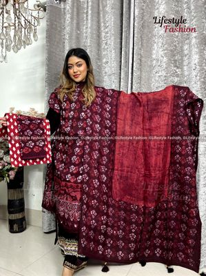 প্রিমিয়াম কোয়ালিটি কালারফুল সিল্ক বাটিক ড্রেস (LF-25-116)_img_0