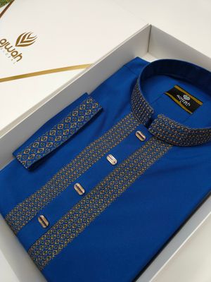 Royal Blue – Embroidered Premium Panjabi_img_1