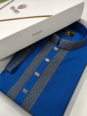Royal Blue – Embroidered Premium Panjabi_img_0