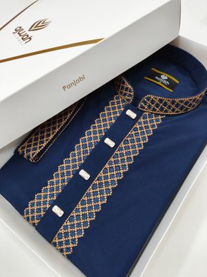 Regal Blue – Embroidered Royal Panjabi_img_0