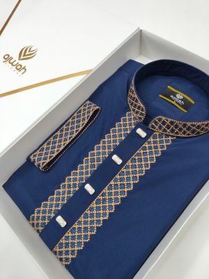 Regal Blue – Embroidered Royal Panjabi_img_2