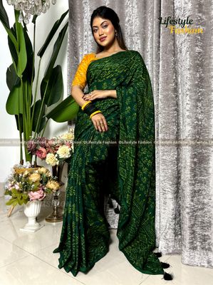 প্রিমিয়াম কোয়ালিটি কালারফুল সিল্ক বাটিক শাড়ি (LF-S-884)_img_1
