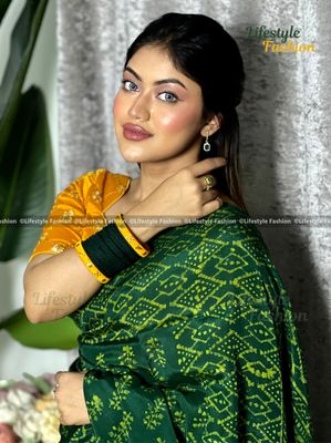 প্রিমিয়াম কোয়ালিটি কালারফুল সিল্ক বাটিক শাড়ি (LF-S-884)_img_2