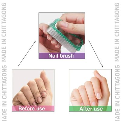 Nail Cleaning Brushes Cleaner Scrubbing Kit Pedicure for Toes and Nails Manicure_img_1