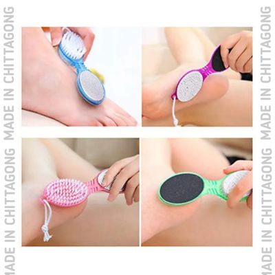 4 Step Pedicure Paddle Multi-use Foot Care Brush Pumice Scrubber Scraper_img_2