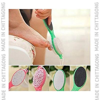 4 Step Pedicure Paddle Multi-use Foot Care Brush Pumice Scrubber Scraper_img_3