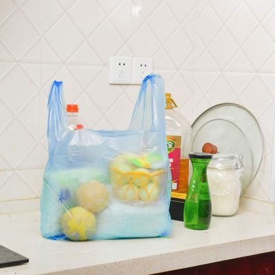 Blue Plastic Polythene Vest Style Carrier Bags - Any Size Shopping Gift Boutique Supermarket Cash N Carry Market Stall_img_1