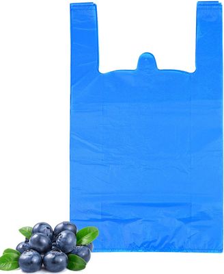 Blue Plastic Polythene Vest Style Carrier Bags - Any Size Shopping Gift Boutique Supermarket Cash N Carry Market Stall_img_0