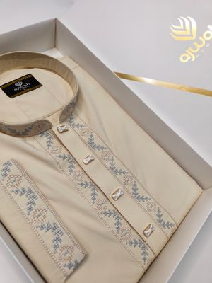Regal Soft Cream Embroidered Panjabi_img_1