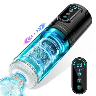 Telescopic Sucking Masturbator for Men Rotating Blowjob Masturbation Cup Real Vagina Pocket Pussy Penis Pumps Sex Toys for Adult_img_0