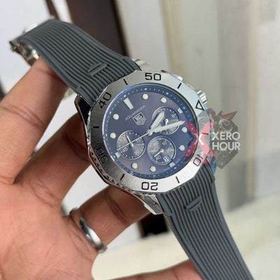 Tag heuer Aquaracer || Silicon Strap |SS Body |Grey Belt_img_6