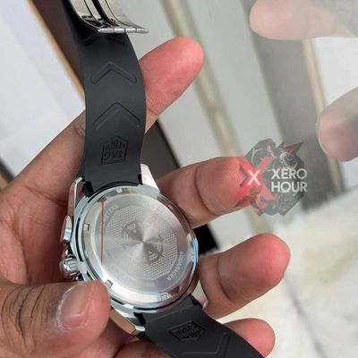 Tag heuer Aquaracer || Silicon Strap |SS Body | Black Silver SILVER Dial_img_4