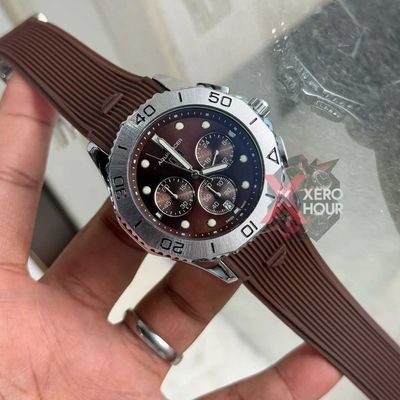 Tag heuer Aquaracer || Silicon Strap |SS Body | BROWN_img_3