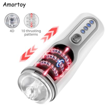 Automatic Male Masturbator 4D Realistic Vagina Pocket Pussy Masturbation Telescopic Rotation Sex Toys for Men Adult Products 18+_img_0