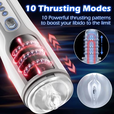 Automatic Male Masturbator 4D Realistic Vagina Pocket Pussy Masturbation Telescopic Rotation Sex Toys for Men Adult Products 18+_img_1
