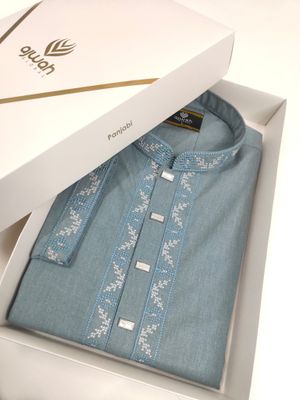 Celestial Mint – Embroidered Premium Panjabi_img_1