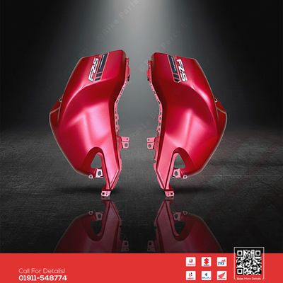 Tanky box (3D-Mat Red) for Yamaha FZS V3 bike._img_0