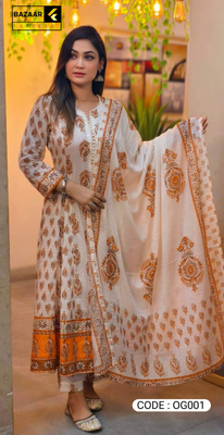 সুতি কাপড়ের গ্রাউন্ড/গোল থ্রি পিস_img_0