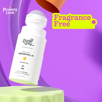 Chemist at Play UnderArm Roll-On with 5% AHA, Lactic Acid & 1% Mandelic Acid | Fragrance Free | Alcohol Free - 40ml_img_0
