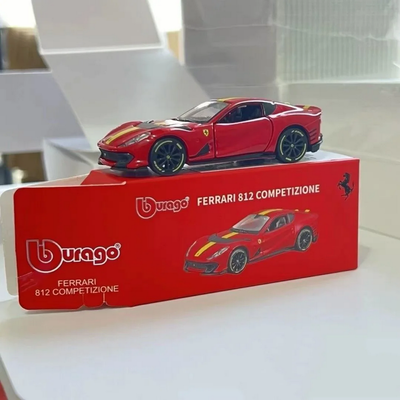 Bburago Ferrari 812 Competizione Red/Yellow 1:64 Official Licensed Product_img_0