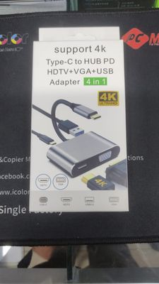 support 4kType-C to HUB PDHDTV+VGA+USBAdapter4 in 1_img_4