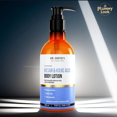 Dr. Sheth's Kesar & Kojic Acid Body Lotion | Reduces Body Pigmentation | Quick-Absorbing & Moisturizing Formula | Men & Women | 200ml_img_0