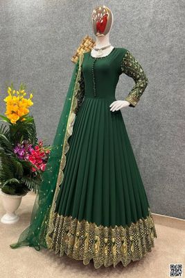 ডিমেড জর্জেট এমব্রয়ডারি পার্টি ড্রেস_img_0
