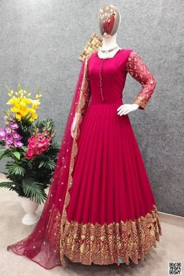 ডিমেড জর্জেট এমব্রয়ডারি পার্টি ড্রেস_img_2