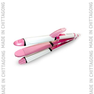 Kemei KM-1291 Professional 3in1 straightener Curler Crimper Iron_img_1