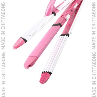 Kemei KM-1291 Professional 3in1 straightener Curler Crimper Iron_img_2