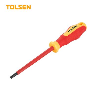 Tolsen VDE Flat Screwdriver (4.0x100mm) 1000V,  Model: 38001_img_0