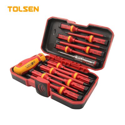 Tolsen 13pcs Interchangeable VDE 1000V Power Insulated Screwdriver Set  Model: 38016_img_0