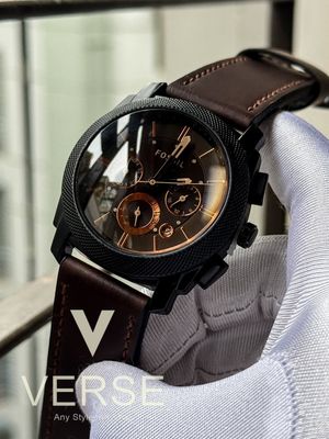 Fossil belt chronograph brown glass_img_0