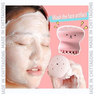 Silicone small octopus wash brush silicone beauty cleaning brush small octopus cleansing instrument silicone wash face_img_0