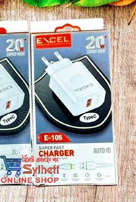 Excel E-105 20w Super Fast Charger With Cable - 6 Month Full Guarantee_img_1