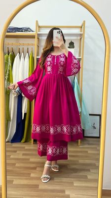 Premium Cotton Embroidary Co-Ord 2 Piece Set_img_0