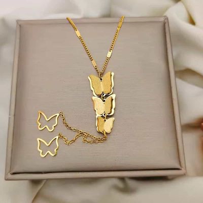 Gold plate butterfly NacklaceStainless steelColour gurantee_img_0