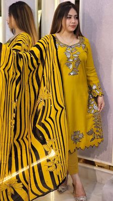 Premium Sequence Embroidery Three piece🍀_img_1